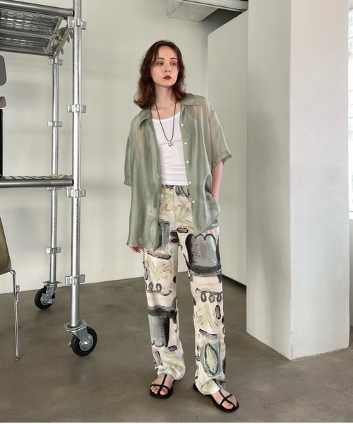 Didot.showroom（ディドット ショールーム）の「【DIDOT.】グローシアーシャツ（シャツ/ブラウス・レディース・ブラック/ミント/ブラウン・FREE）」の5枚目の写真