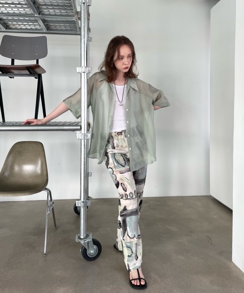 Didot.showroom（ディドット ショールーム）の「【DIDOT.】グローシアーシャツ（シャツ/ブラウス・レディース・ブラック/ミント/ブラウン・FREE）」の10枚目の写真