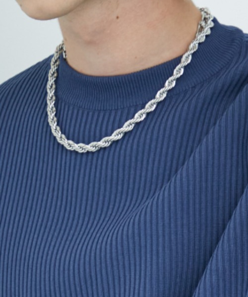 PUBLIC TOKYO（パブリックトウキョウ）の「トリプルチェーンネックレス（ネックレス・メンズ・グレー・FREE）」の5枚目の写真