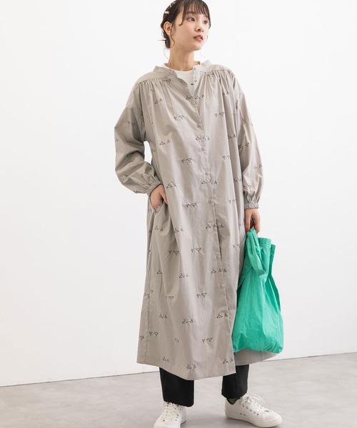 POU DOU DOU（プードゥドゥ）の「hanger刺繍ローンボトルネック2wayワンピース（ワンピース・レディース・ブラック/グリーン/グレー系その他・3）」の5枚目の写真