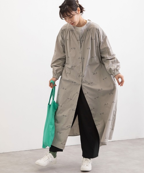 POU DOU DOU（プードゥドゥ）の「hanger刺繍ローンボトルネック2wayワンピース（ワンピース・レディース・ブラック/グリーン/グレー系その他・3）」の7枚目の写真