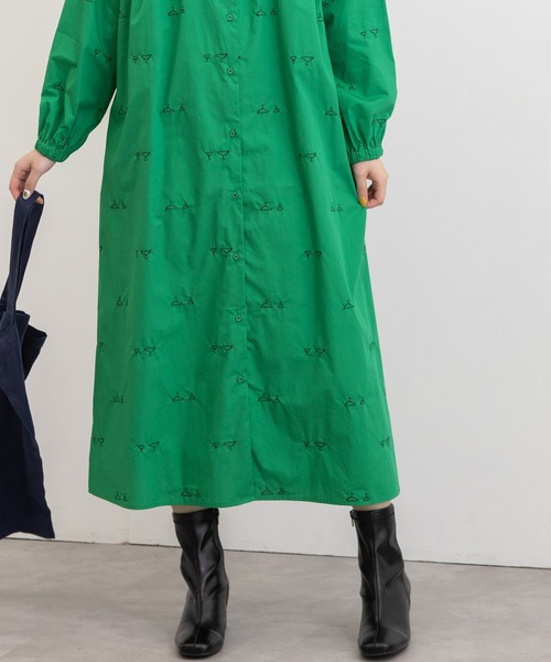 POU DOU DOU（プードゥドゥ）の「hanger刺繍ローンボトルネック2wayワンピース（ワンピース・レディース・ブラック/グリーン/グレー系その他・3）」の20枚目の写真