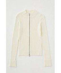 MOUSSY | STAND NECK ZIP UP RIB ニット(ニット/セーター)