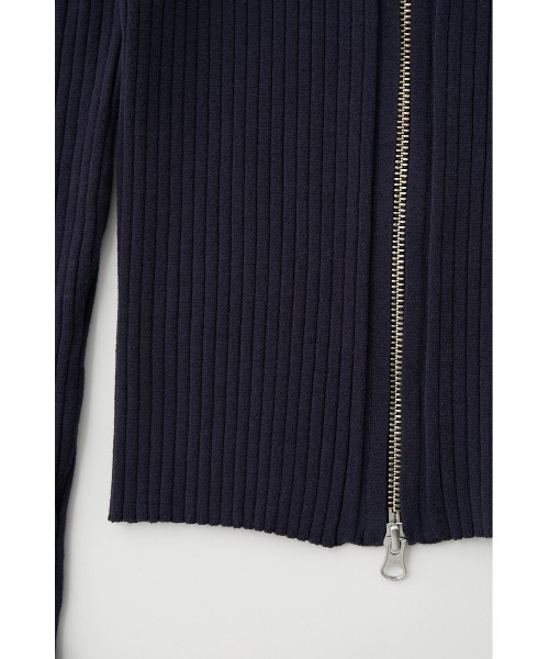 moussy - MOUSSY / STAND NECK ZIP UP RIB ニット MOUSSY（マウジー）の「STAND NECK ZIP UP RIB ニット（ニット
