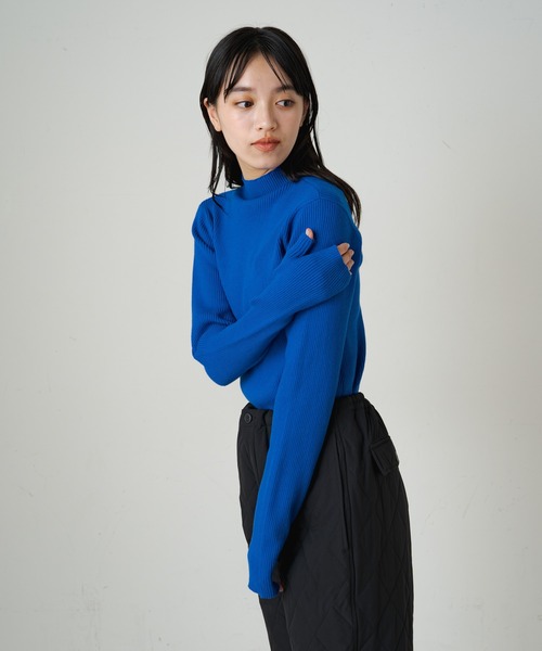 earthy（アーシー）の「【earthy_】サムズアップニット（ニット/セーター・レディース・ブラック/オフホワイト/ブルー・FREE）」の3枚目の写真