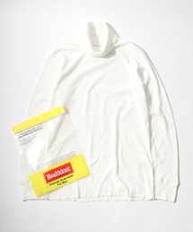 Healthknit（ヘルスニット）の「Healthknit（ヘルスニット）ベーシック ワッフルタートルネック長袖ロンＴ/サーマル無地・ボーダー/1P（Tシャツ/カットソー）」