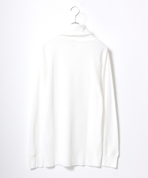 Healthknit（ヘルスニット）の「Healthknit（ヘルスニット）ベーシック ワッフルタートルネック長袖ロンT メンズ レディース ユニセックス/サーマル無地・ボーダー/1P（Tシャツ/カットソー・レディース・オフホワイト/ブラック/ブラック×ホワイト/レッド系その他/ネイビー×ホワイト/ブルー系その他/ブラウン系その他/グリーン系その他・M/L/XL）」の18枚目の写真