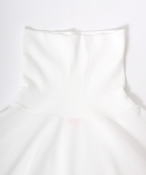Healthknit（ヘルスニット）の「Healthknit（ヘルスニット）ベーシック ワッフルタートルネック長袖ロンT メンズ レディース ユニセックス/サーマル無地・ボーダー/1P（Tシャツ/カットソー・レディース・オフホワイト/ブラック/ブラック×ホワイト/レッド系その他/ネイビー×ホワイト/ブルー系その他/ブラウン系その他/グリーン系その他・M/L/XL）」の19枚目の写真