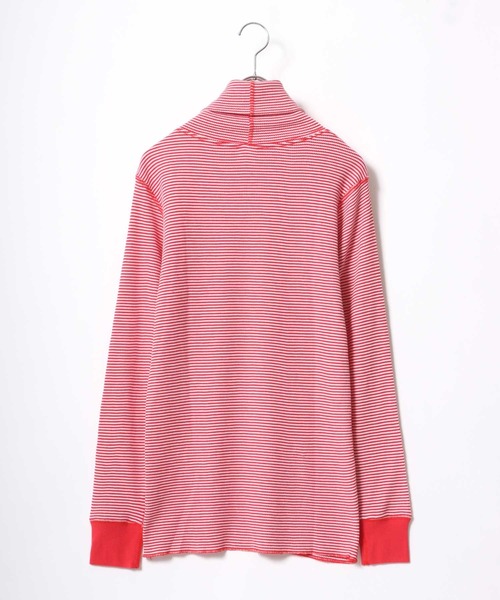 Healthknit（ヘルスニット）の「Healthknit（ヘルスニット）ベーシック ワッフルタートルネック長袖ロンT メンズ レディース ユニセックス/サーマル無地・ボーダー/1P（Tシャツ/カットソー・レディース・オフホワイト/ブラック/ブラック×ホワイト/レッド系その他/ネイビー×ホワイト/ブルー系その他/ブラウン系その他/グリーン系その他・M/L/XL）」の16枚目の写真