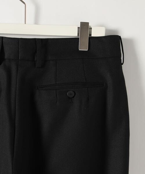 ブラック スラックス ボタン付き　steven alan セール】＜Steven Alan＞ TC ホップサック イン ツープリーツ