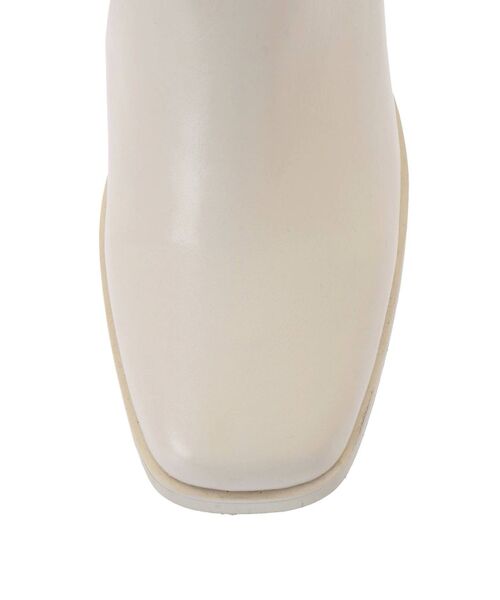 MERCURYDUO(マーキュリーデュオ)の「チャンキーヒールロングブーツ(ブーツ・レディース・ブラック/アイボリー・38/36)」の7枚目の写真