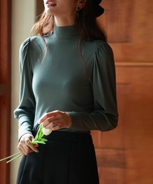 SAISON DE PAPILLON | バルーンスリーブプチハイネックカットソー(Tシャツ/カットソー)