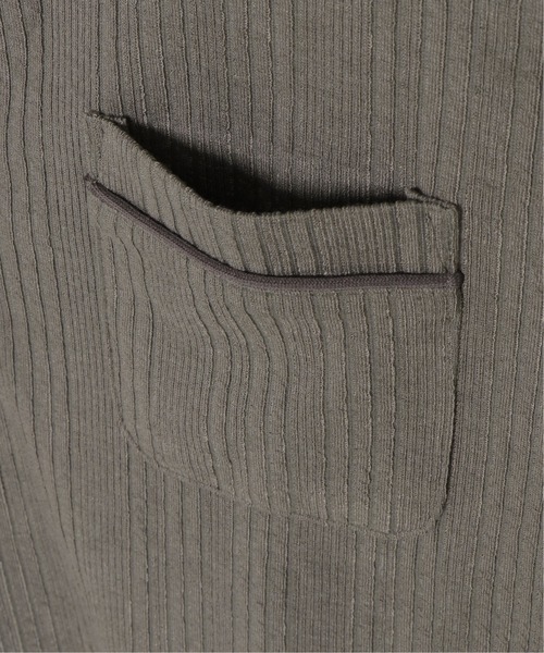 sleeping.com(スリーピングドットコム)の「オリジナルの香り付き素材 メンズ・ランダムストライプジャガードカットソー羽織(ルームウェア/パジャマ・メンズ・ブルー/オリーブ・フリ-)」の9枚目の写真