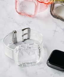 【zandy / ズィー・アンド・ワイ】アップルウォッチバンド カバー クリアベルト 一体式 Apple Watch