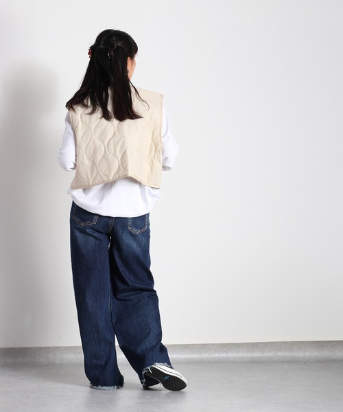 cepo（セポ）の「ショート キルトベスト　【WEB限定】（ベスト・レディース・カーキ/ブラック/オフホワイト・M）」の9枚目の写真