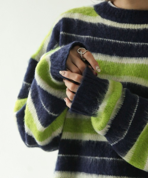 Chillfar（チルファー）の「マルチボーダーニットプルオーバー（ニット