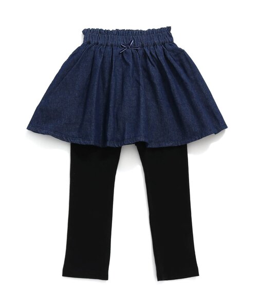 apres les cours（アプレレクール）の「WEB限定 スカート付きパンツ（スカート・キッズ・ブラック/カーキ/オレンジ/ブルー/その他3/ワインレッド・90/100/110/80/120/130/140）」の3枚目の写真