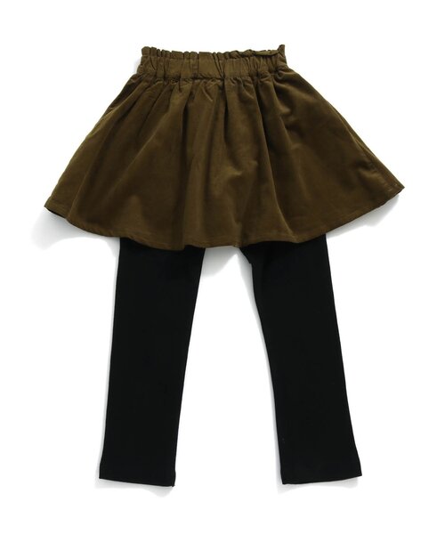 apres les cours（アプレレクール）の「WEB限定 スカート付きパンツ（スカート・キッズ・ブラック/カーキ/オレンジ/ブルー/その他3/ワインレッド・90/100/110/80/120/130/140）」の18枚目の写真