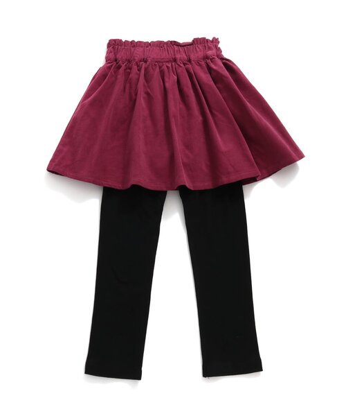 apres les cours（アプレレクール）の「WEB限定 スカート付きパンツ（スカート・キッズ・ブラック/カーキ/オレンジ/ブルー/その他3/ワインレッド・90/100/110/80/120/130/140）」の20枚目の写真
