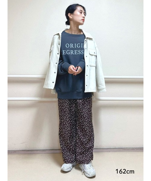 Lugnoncure(ルノンキュール)の「コーデュロイCPOジャケット【セットアップ可】(ノーカラージャケット・レディース・オフホワイト/モカ/チャコール・フリ-)」の15枚目の写真