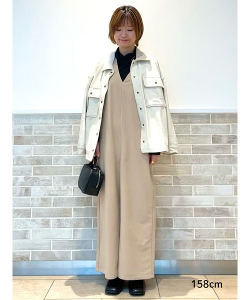 Lugnoncure(ルノンキュール)の「コーデュロイCPOジャケット【セットアップ可】(ノーカラージャケット・レディース・オフホワイト/モカ/チャコール・フリ-)」の16枚目の写真