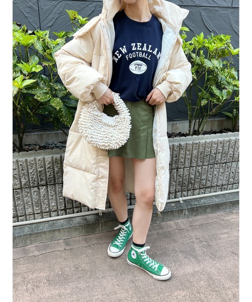 PHILLY（フィリー）の「ロング中綿キルトブルゾン（ブルゾン・レディース・ホワイト/ブラック/オレンジ・FREE）」の4枚目の写真