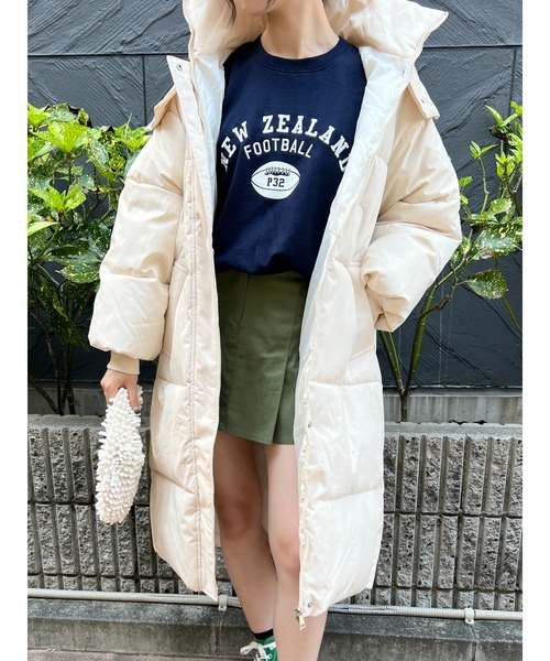 PHILLY（フィリー）の「ロング中綿キルトブルゾン（ブルゾン・レディース・ホワイト/ブラック/オレンジ・FREE）」の5枚目の写真