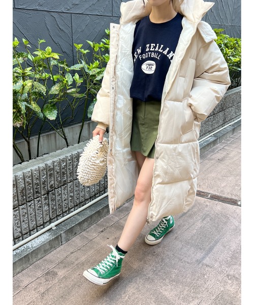 PHILLY（フィリー）の「ロング中綿キルトブルゾン（ブルゾン・レディース・ホワイト/ブラック/オレンジ・FREE）」の6枚目の写真