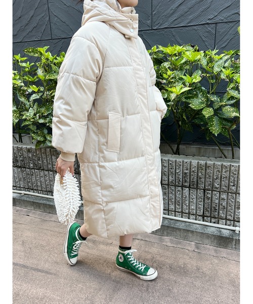 PHILLY（フィリー）の「ロング中綿キルトブルゾン（ブルゾン・レディース・ホワイト/ブラック/オレンジ・FREE）」の9枚目の写真