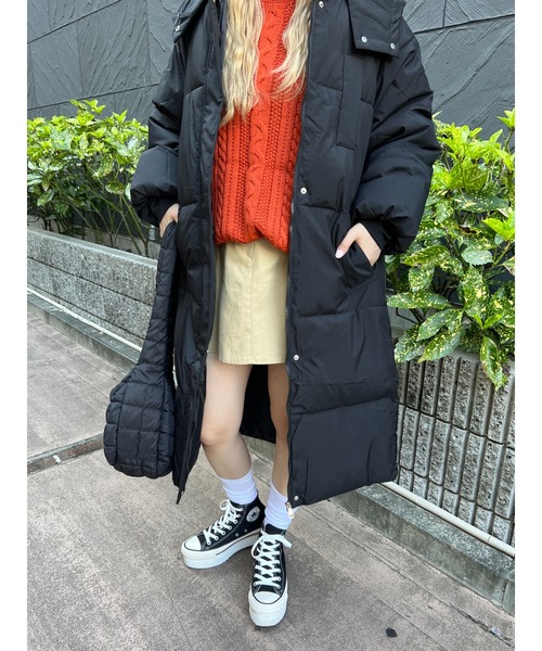 PHILLY（フィリー）の「ロング中綿キルトブルゾン（ブルゾン・レディース・ホワイト/ブラック/オレンジ・FREE）」の14枚目の写真