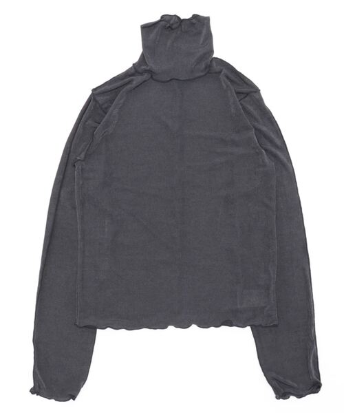 dazzlin（ダズリン）の「シアーハイネックプルオーバー（Tシャツ/カットソー・レディース・グリーン/アイボリー/チャコールグレー・FREE）」の3枚目の写真