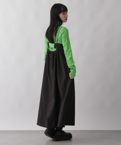 LOWRYS FARM(ローリーズファーム)の「スクエアギャザーキャミワンピース 169491(ワンピース・レディース・ブラック/ブラウン/ブラック系その他・FREE)」の10枚目の写真