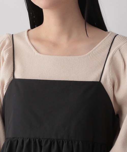 LOWRYS FARM(ローリーズファーム)の「スクエアギャザーキャミワンピース 169491(ワンピース・レディース・ブラック/ブラウン/ブラック系その他・FREE)」の19枚目の写真