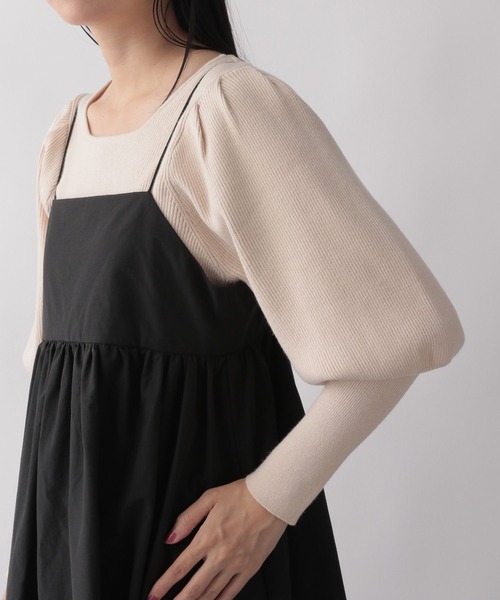 LOWRYS FARM(ローリーズファーム)の「スクエアギャザーキャミワンピース 169491(ワンピース・レディース・ブラック/ブラウン/ブラック系その他・FREE)」の11枚目の写真