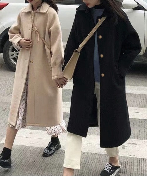Chaco closet(チャコ クローゼット)の「ボリュームスリーブステンカラーコート(ステンカラーコート・レディース・アイボリー/ブラック/ダークグレー・FREE)」の15枚目の写真