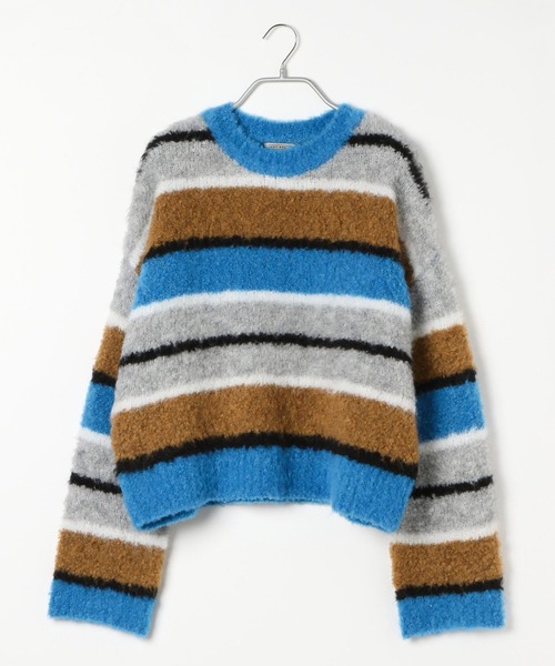 niko and...（ニコアンド）の「[MODE NORM CORE] 起毛マルチボーダープルオーバー（ニット/セーター・レディース・イエロー/ライトグレー・FREE）」の11枚目の写真