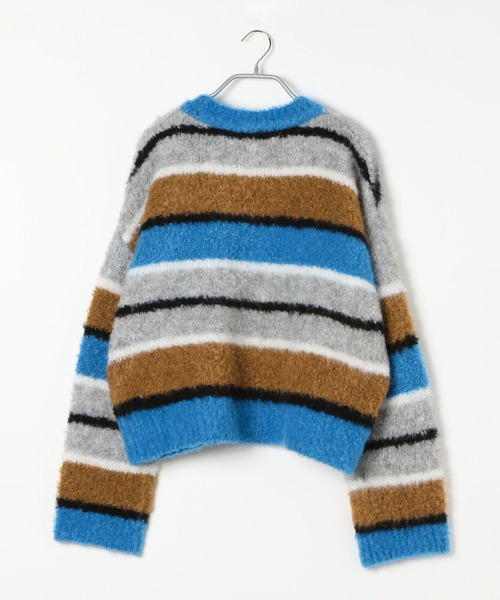 niko and...（ニコアンド）の「[MODE NORM CORE] 起毛マルチボーダープルオーバー（ニット/セーター・レディース・イエロー/ライトグレー・FREE）」の13枚目の写真