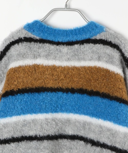 niko and...（ニコアンド）の「[MODE NORM CORE] 起毛マルチボーダープルオーバー（ニット/セーター・レディース・イエロー/ライトグレー・FREE）」の14枚目の写真