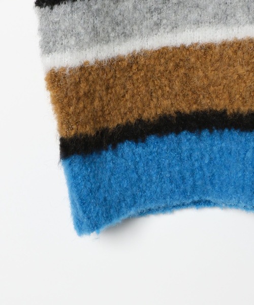 niko and...（ニコアンド）の「[MODE NORM CORE] 起毛マルチボーダープルオーバー（ニット/セーター・レディース・イエロー/ライトグレー・FREE）」の17枚目の写真