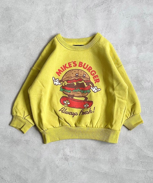 Life Support Products（ライフサポートプロダクツ）の「ウラキモウプリントトレーナー/裏起毛（80～150cm）（スウェット・キッズ・オフホワイト/ブルー/ブラック/ネイビー/マスタード/チャコール・80/90/95/100/110/120/130/140/150）」の6枚目の写真