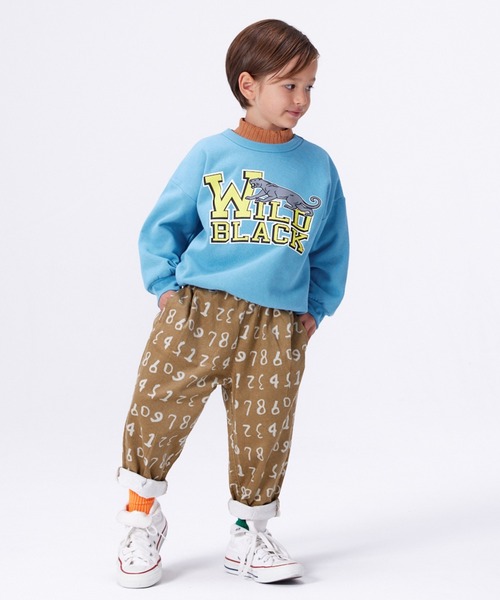 Life Support Products（ライフサポートプロダクツ）の「ウラキモウプリントトレーナー/裏起毛（80～150cm）（スウェット・キッズ・オフホワイト/ブルー/ブラック/ネイビー/マスタード/チャコール・80/90/95/100/110/120/130/140/150）」の11枚目の写真