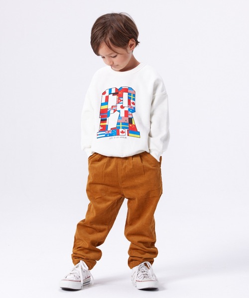 Life Support Products（ライフサポートプロダクツ）の「ウラキモウプリントトレーナー/裏起毛（80～150cm）（スウェット・キッズ・オフホワイト/ブルー/ブラック/ネイビー/マスタード/チャコール・80/90/95/100/110/120/130/140/150）」の8枚目の写真