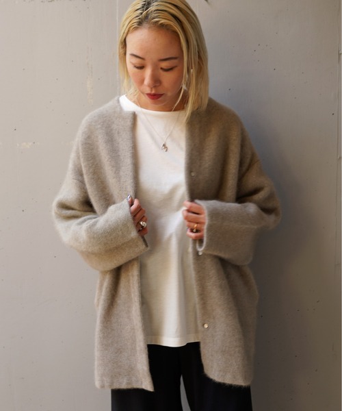 【期間限定セール】CLOCHE モヘアコート ベージュ CLOCHE（クロシェ）の「CLOCHE (クロシェ) ラクーンコート