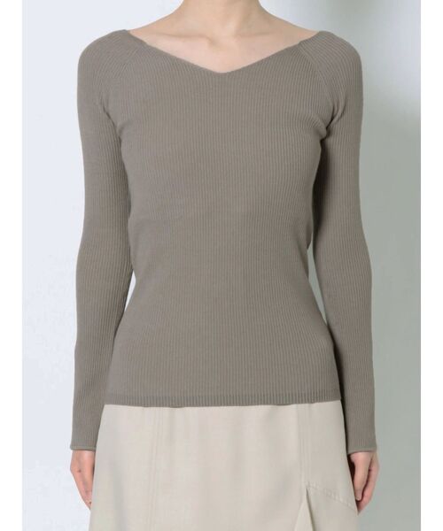 LAGUNAMOON（ラグナムーン）の「スリーブカットアウトリブニットプルオーバー（ニット/セーター・レディース・アイボリー/ブラック/モカ・FREE）」の16枚目の写真