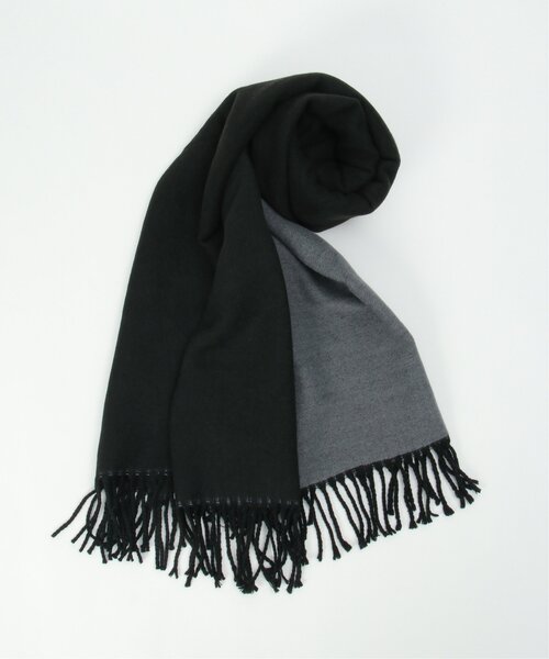 LBC（エルビーシー）の「【2WAY】リバーシブルストール（ストール/ショール・レディース・ブラック/ブルー系/ベージュ/ベージュ系その他・FREE）」の2枚目の写真