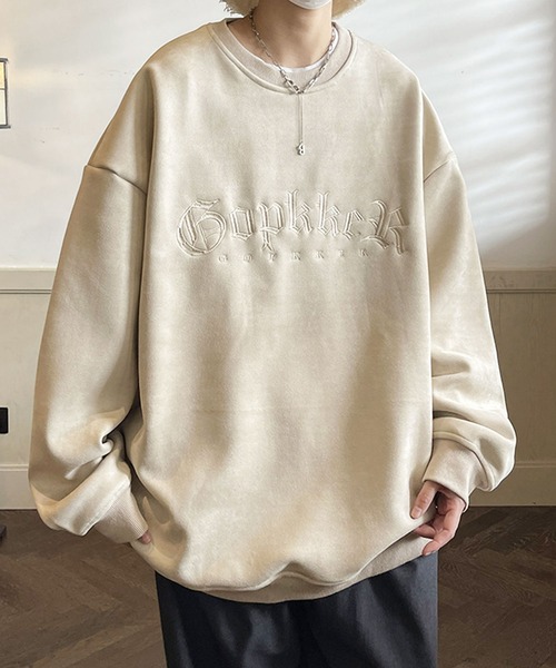 EPICKS(エピックス)の「サークルロゴBIGプルオーバー(スウェット・レディース・アイボリー/グレー・L/XXL)」の2枚目の写真