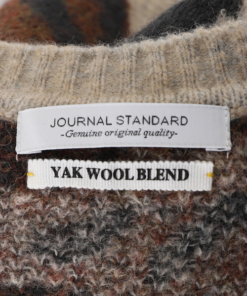 JOURNAL STANDARD(ジャーナルスタンダード)の「【YAK WOOL BLEND】ジャガード カモ柄 クルーネックニット(ニット/セーター・メンズ・ベージュ/カーキ・MEDIUM/LARGE)」の12枚目の写真