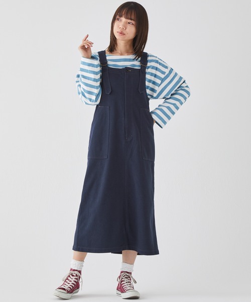 KRIFF MAYER Lady's Collection（クリフメイヤーレディースコレクション）の「カットジャンパースカート（ジャンパースカート・レディース・ナチュラル/ピンク/カラフル/ネイビー/ベージュ・MEDIUM/LARGE）」の7枚目の写真