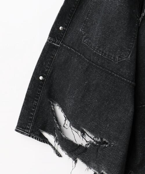 Jieda（ジエダ）の「＜JieDa＞ DAMAGE OVER DENIM SHIRT/シャツ