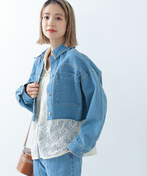 Ray BEAMS | Ray BEAMS / クロップド デニム ジャケット(デニムジャケット)